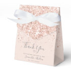 Rose Gold glitter blush pink thank you wedding