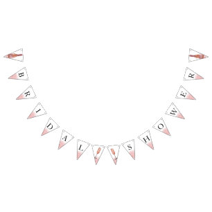 Rose Gold Glitter Bridal Shower Bunting