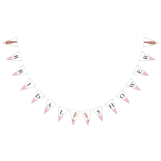 Rose Gold Glitter Bridal Shower Bunting (All)