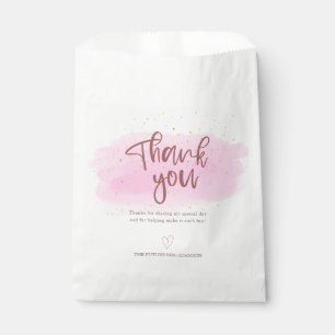 Rose Gold Glitter Bridal Shower Thank You  Favour Bags