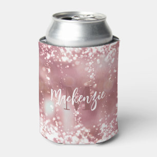 Rose Gold Glitter Can Cooler