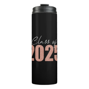 Rose Gold Glitter Class of 2025 Thermal Tumbler