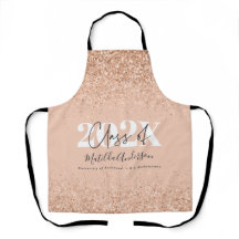 Rose gold glitter class of graduation gift