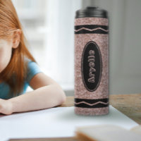 Rose Gold Glitter Crayon Custom Name Drink Tumbler