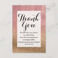 Rose Gold Glitter Crumbled Foil Ombre Gradient