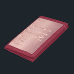Rose Gold Glitter Custom Letter Name Wallet<br><div class="desc">Wallets with Monogram Name Text Rose Gold Blush Glitter Sparkle Personalised Birthday - Anniversary or Wedding Gift / Suppliest - Add Your Letter / Name - Text or Remove - Make Your Special Wallet Gift - Resize and move or remove and add text / elements with customisation tool. Design by...</div>