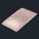 Rose Gold Glitter Custom Text Name iPad Cover<br><div class="desc">iPad Air Covers with Rose Gold Blush Glitter Sparkle Drips Custom Text Pink Modern - Add Your Unique Text / Name or Remove Text - Make Your Special iPad Cases Gift - Resize and move or remove and add text / elements with Customisation tool. Choose fonts / size / colour...</div>