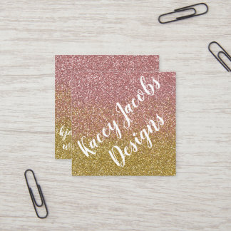 Rose Gold Glitter Design Business Cards