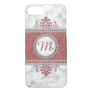 Rose Gold, Glitter, Diamonds and Pearls iPhone 8/7 Case