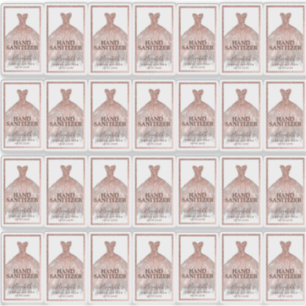 Rose Gold Glitter Dress Birthday Hand Sanitizer