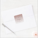 Rose Gold Glitter Drip 80th Birthday Square Sticker<br><div class="desc">These chic 80th birthday party invitation stickers feature a sparkly rose gold faux glitter drip border and rose gold ombre background. Personalise them with the name of the guest of honour in handwriting script,  along with her birthday and date below.</div>
