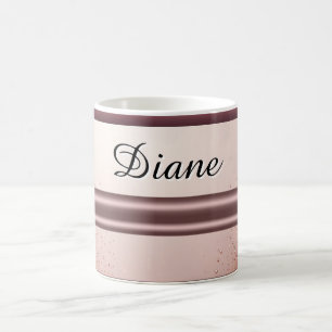 Rose Gold Glitter Drip Custom name Coffee Mug