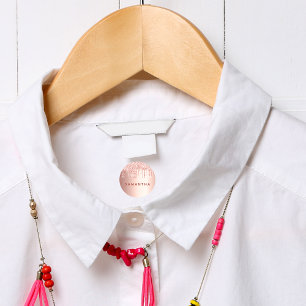 Rose gold glitter drips pink custom monogram name 