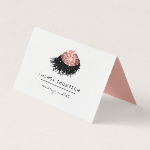 Rose Gold Glitter Eye Business Card