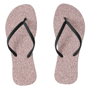 Rose Gold Glitter Flip Flops