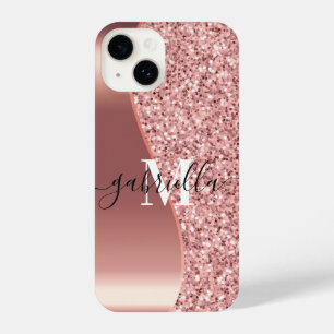 Rose Gold Glitter Foil iPhone 14 Case
