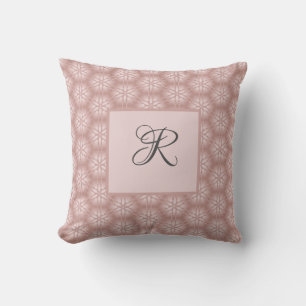 Rose Gold Glitter Girly Geometric Pattern Cushion