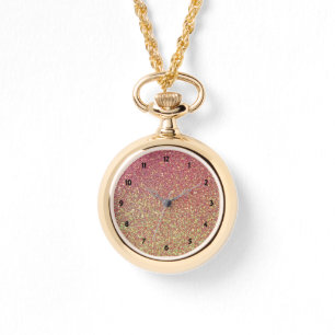 Rose Gold Glitter Gold Wrap-Around Women's Watch