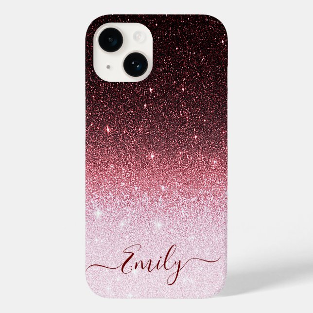 Rose gold Glitter Gradient  Case-Mate iPhone Case (Back)