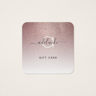 Rose Gold Glitter Hair Salon Makeup Gift Card