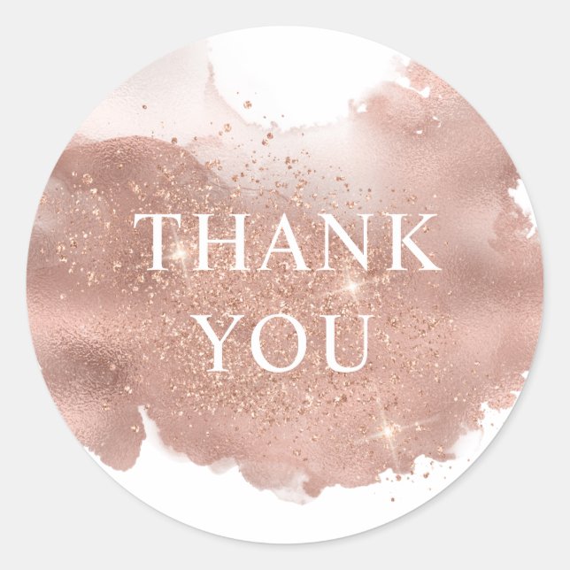 Rose Gold Glitter Ink Product Label (Front)