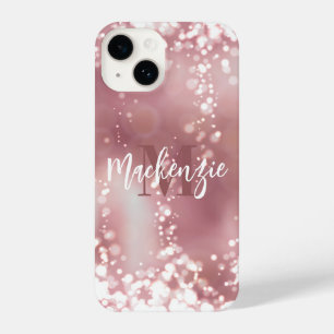 Rose Gold Glitter iPhone 14 Case