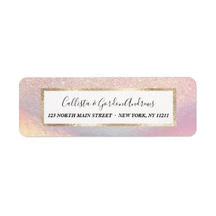 Rose Gold Glitter Iridescent Holographic Gradient