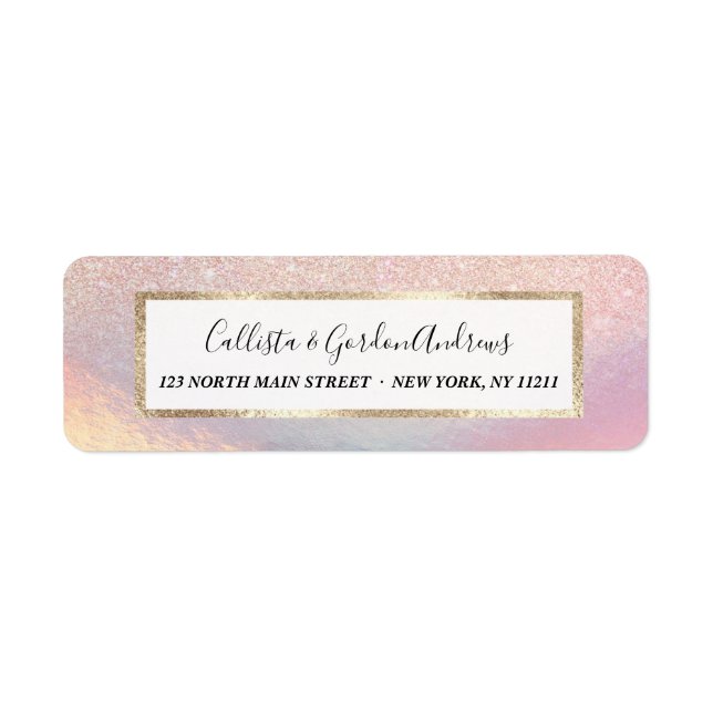 Rose Gold Glitter Iridescent Holographic Gradient (Front)