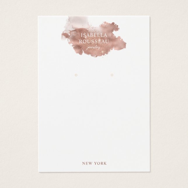 Rose Gold Glitter Jewellery Earring Display Card (Front)