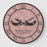 Rose Gold Glitter Lashes Makeup Artist Salon