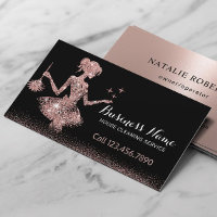 Rose Gold Glitter Maid Cleaning Housekeeping