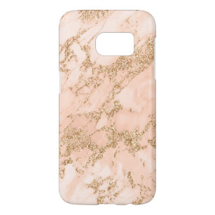 Rose gold glitter marble abstract