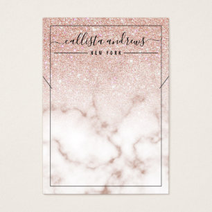 Rose Gold Glitter Marble Necklace Display Card
