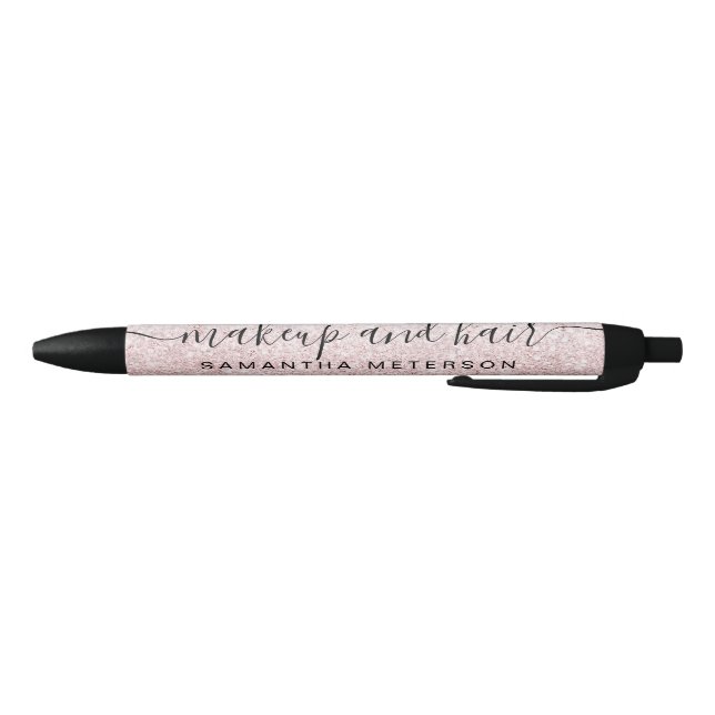 rose gold glitter marble sparkle confetti name black ink pen (Bottom)