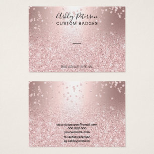 rose gold glitter metallic chic bages display