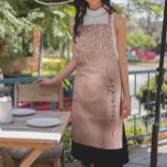 Rose Gold Glitter Metallic Handwritten Monogram Apron<br><div class="desc">This design may be personalised by choosing the customise option to add text or make other changes. If this product has the option to transfer the design to another item, please make sure to adjust the design to fit if needed. Contact me at colorflowcreations@gmail.com if you wish to have this...</div>