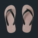 Rose Gold Glitter Metallic Pretty Girly Sparkly Kid's Flip Flops<br><div class="desc">This beautiful Glitter print design is a Gorgeous Decorative accessory in a very trendy colour. It will be a great gift for her and it will bring gorgeous style. You can also personalise it by adding own monogram or name for all special occasions in your life for you and your...</div>