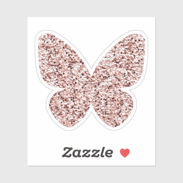 Rose Gold Glitter Monarch Clipart Cute Butterfly (Sheet)