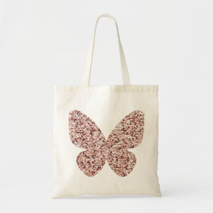 Rose Gold Glitter Monarch Clipart Cute Butterfly Tote Bag