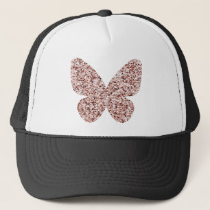 Rose Gold Glitter Monarch Clipart Cute Butterfly Trucker Hat