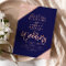 Rose gold glitter navy blue budget wedding