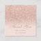 Rose gold glitter ombre blush thank you wedding