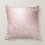 Rose gold glitter ombre metallic sparkles confetti cushion<br><div class="desc">Rose gold glitter ombre metallic sparkles confetti. A chic,  luxurious and glamourous design.</div>