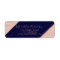 Rose gold glitter ombre script navy blue wedding