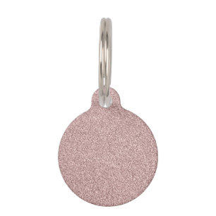 Rose Gold Glitter Pet Tag