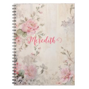 rose gold glitter,pink foil,christmas wrapping pap notebook
