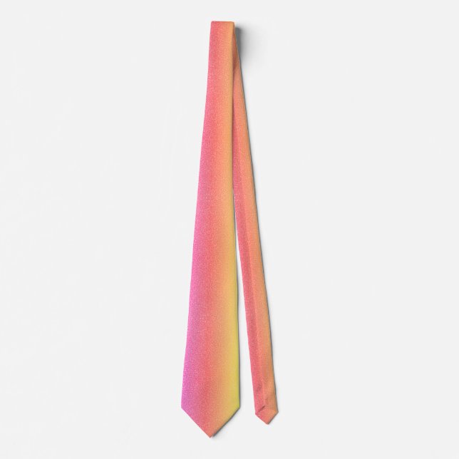 Rose Gold Glitter Pink Purple Yellow Ombre Gift Tie (Front)