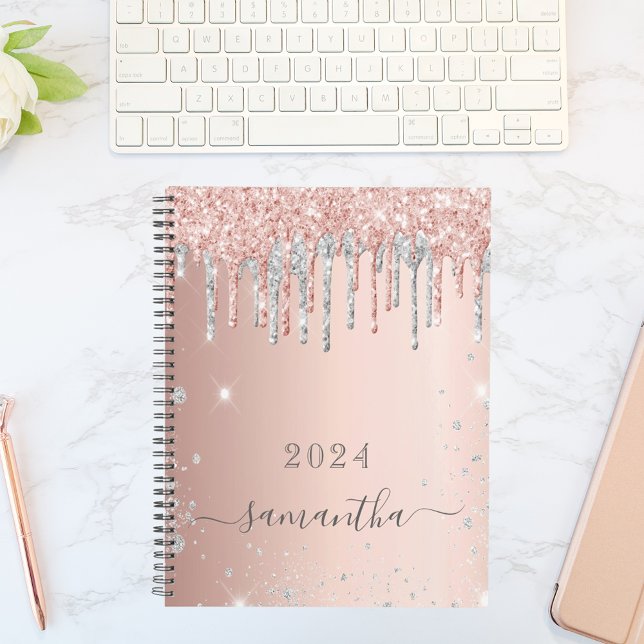 Rose gold glitter pink silver girly glam 2022 planner (Creator Uploaded)