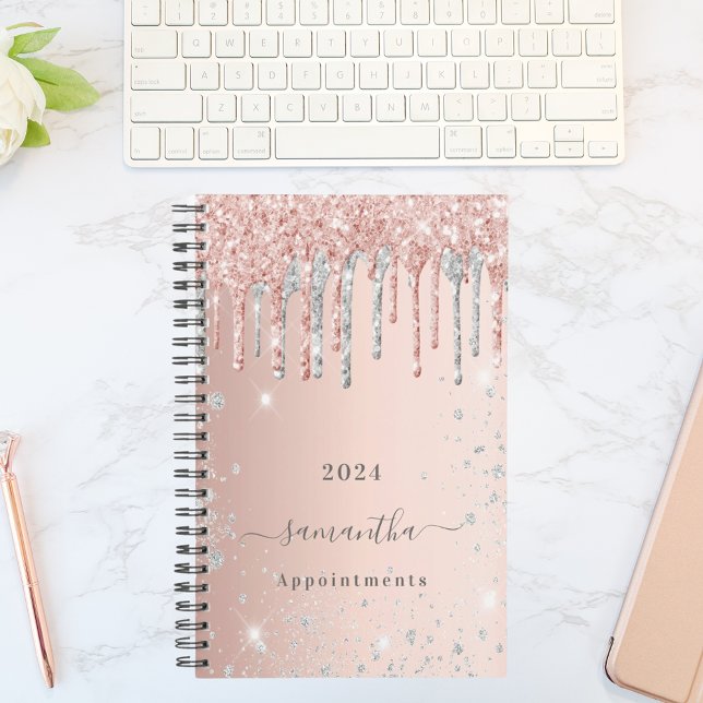 Rose gold glitter pink silver name 2025 planner (Creator Uploaded)