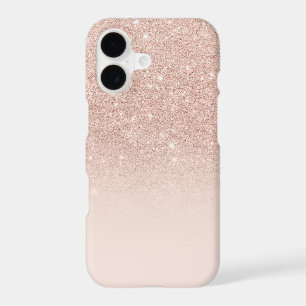 Rose Gold glitter Roses faded matching iPhone colo